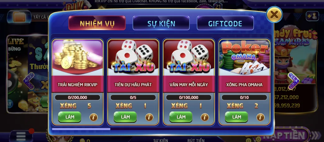 Hoàn thành nhiệm vụ nhận thưởng lớn